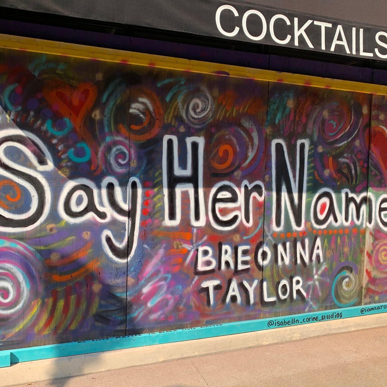 downtown board say her name breonna taylor